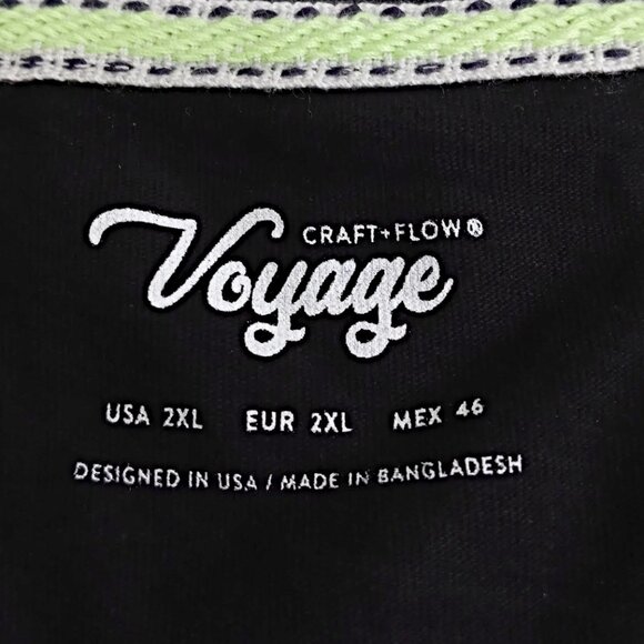 Craft + Flow Mens Crew Neck T-Shirt Black Cotton Tropical Short Sleeves Size 2XL - Picture 8 of 10